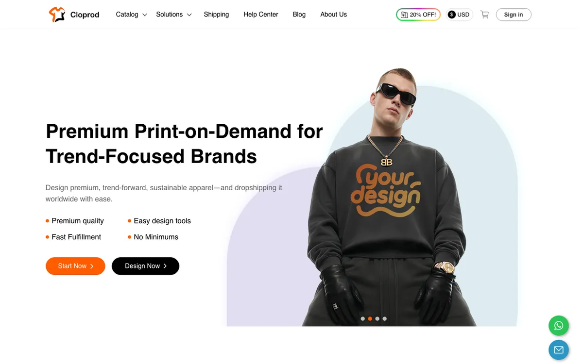 cloprod homepage. Print-on-demand tool for heavyweight streetwear blanks and oversized fits.