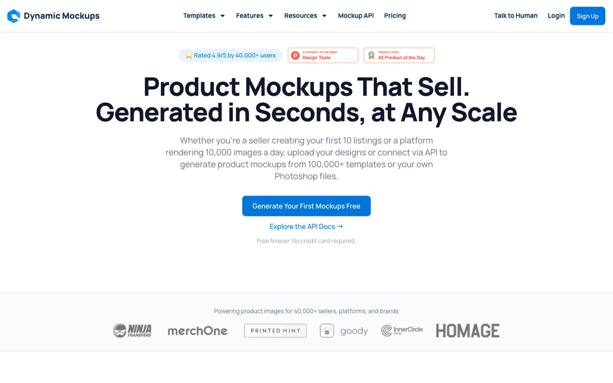 Design Copilot homepage. Dynamic Mockups Shopify tool for auto-generating mockups and live previews.