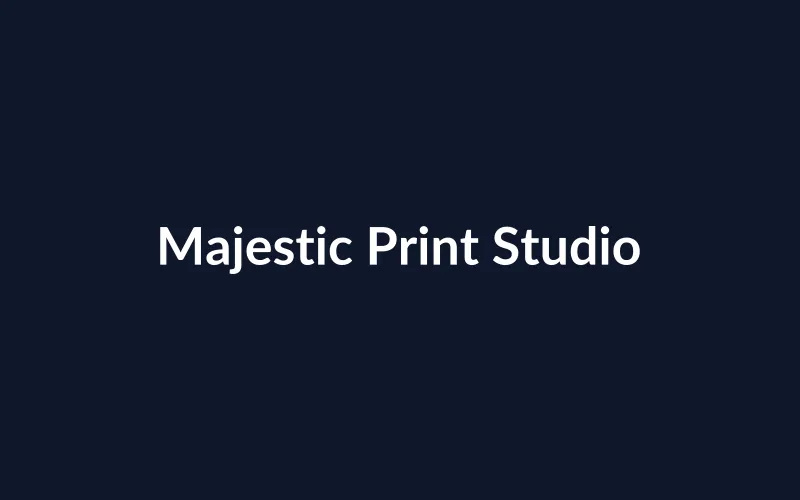 https://placehold.co/800x500/0f172a/ffffff?text=Majestic%20Print%20Studio