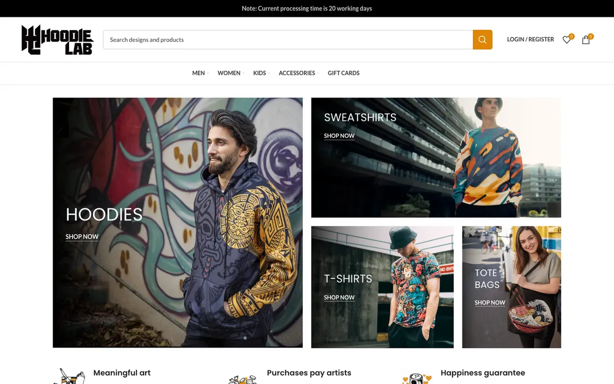 Hoodie Lab homepage. China print-on-demand specialist for all-over-printed and customised hooded blankets.