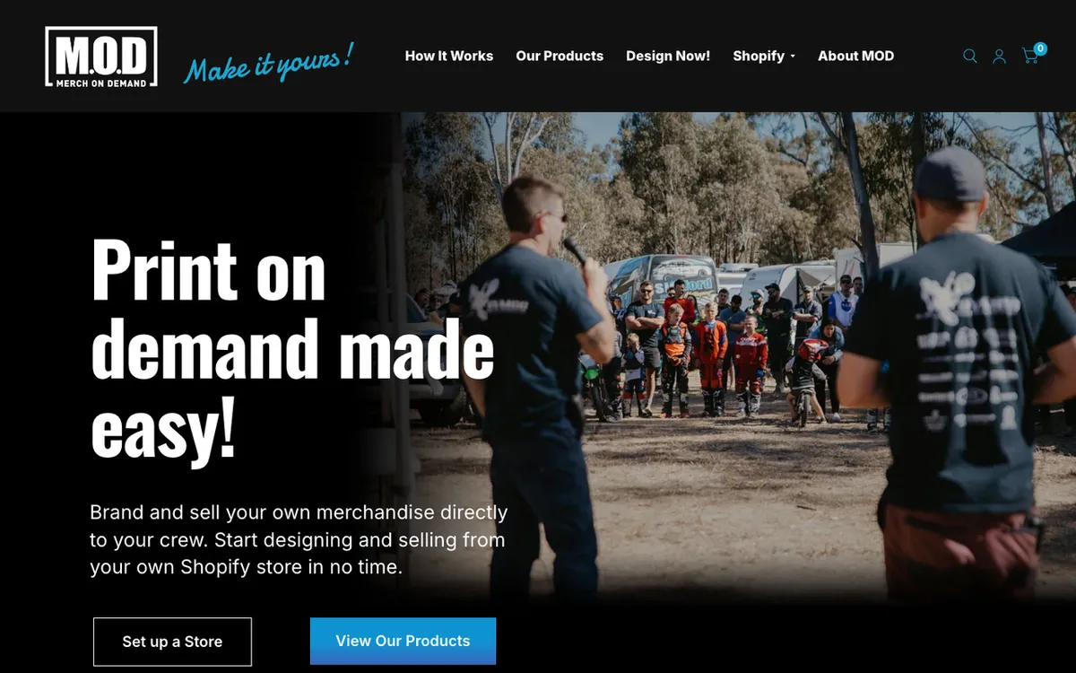 Innovatix Code homepage. Merch on Demand service for creators turning designs into bespoke apparel.
