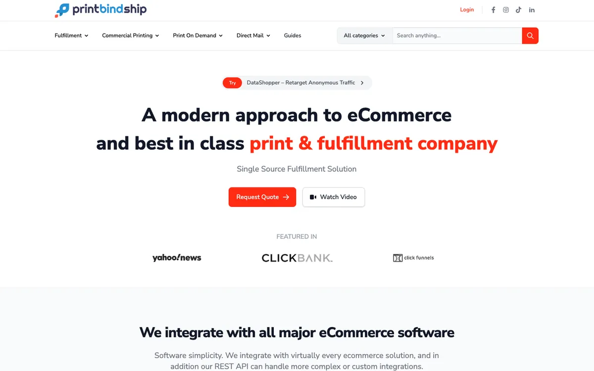 Print Bind Ship homepage. US print-on-demand candle supplier and fulfilment service.