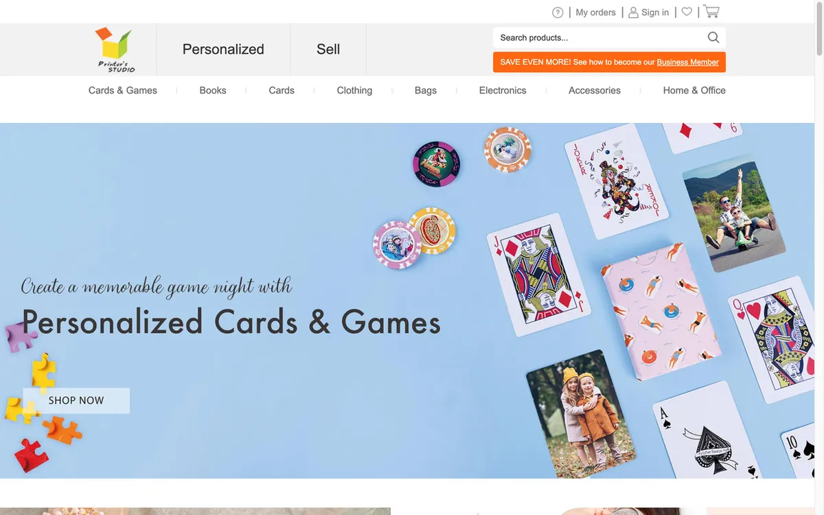 Printer Studio homepage. Asia print-on-demand specialist for custom playing cards, game cards, doormats and game mats.