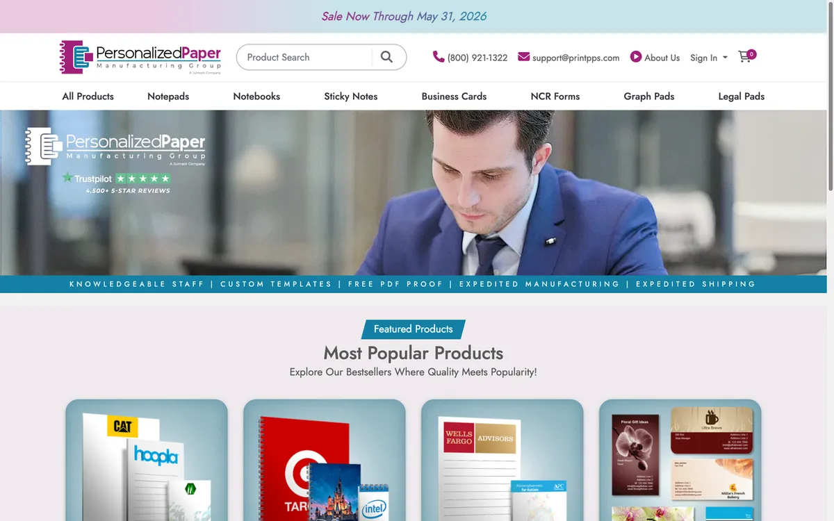 PrintPPS homepage. North America's largest custom stationery manufacturer for print-on-demand notebooks, journals and cards.
