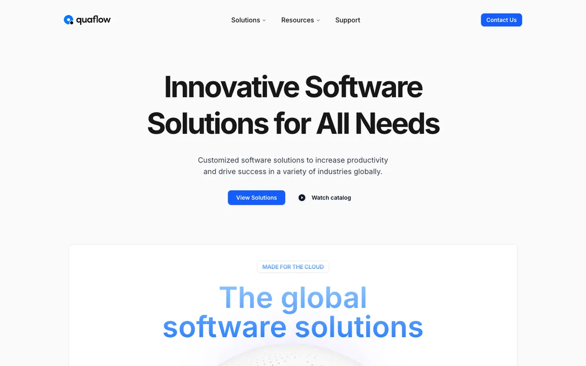 Quaflow homepage. Print-on-demand tool for pricing customer file uploads and product personalisation.