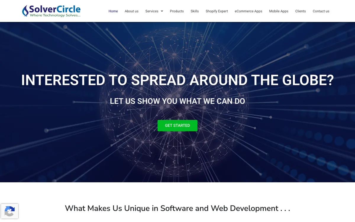 SolverCircle homepage. Product personalisation tool with intuitive design and mockup editor for full customisation.