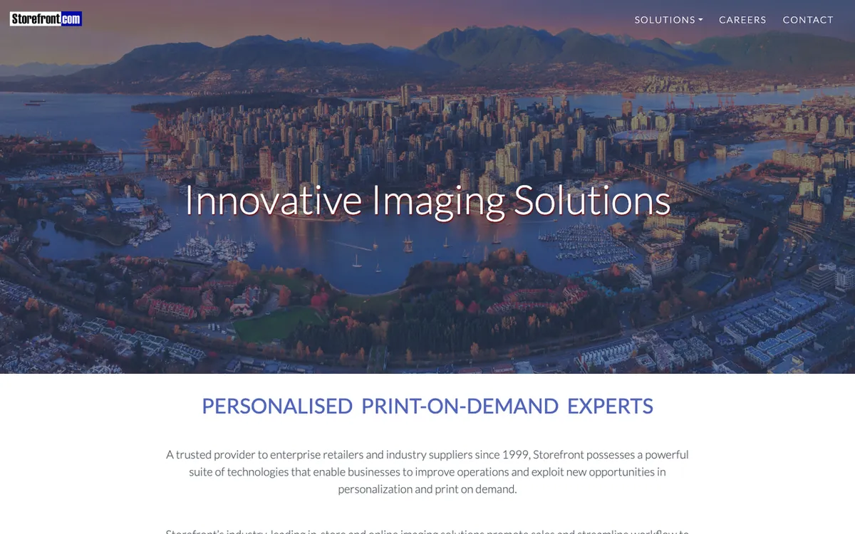 Storefront homepage. Printsuite product builder for customising and selling print-on-demand goods.