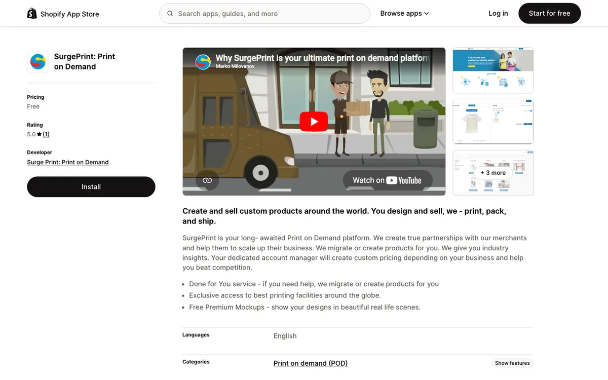 Surge Print homepage. Print-on-demand tool for designing, packing and shipping custom products worldwide.