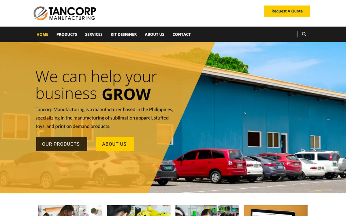 Tancorp Manufacturing homepage. Philippines POD manufacturer of sublimation apparel and custom merchandise.