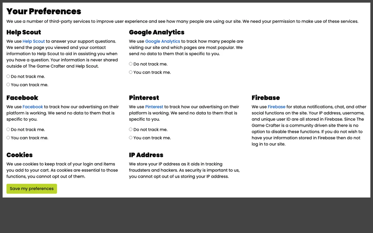 The Game Crafter homepage. US print-on-demand maker of custom board games and card games.