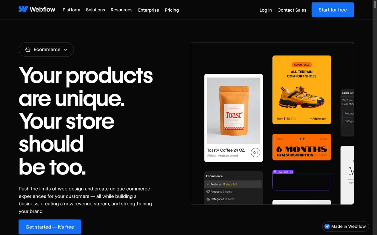 Webflow Ecommerce