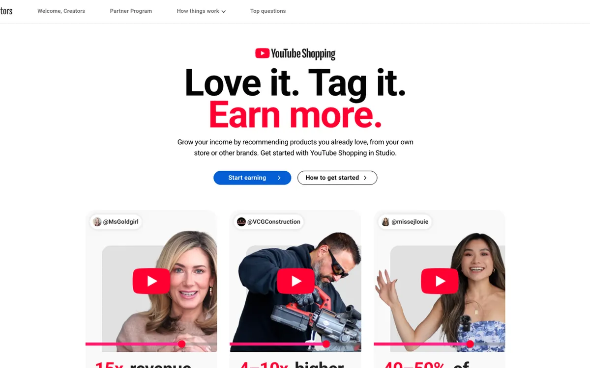 YouTube Shopping