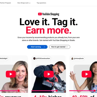 YouTube Shopping
