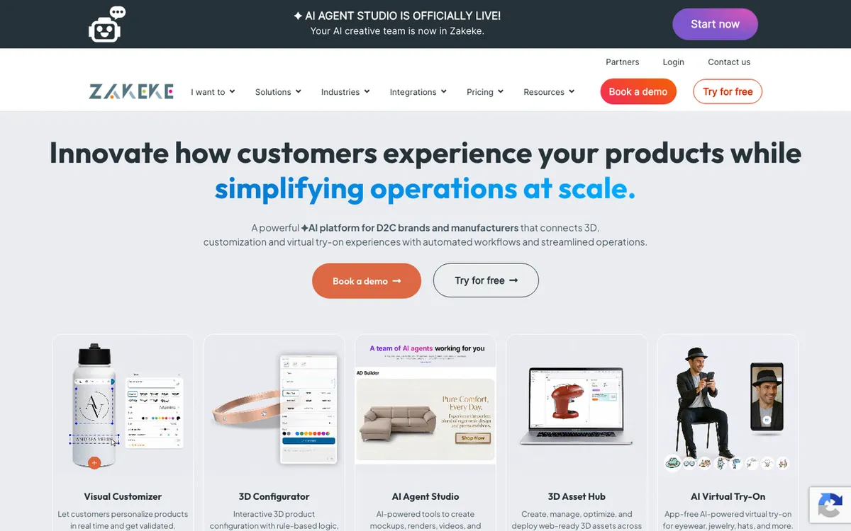 Zakeke homepage. EU product customisation and 3D configurator for Shopify, BigCommerce and WooCommerce stores.